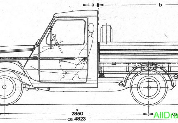 Mercedes-Benz G-Klass Pickup (1986) (Мерcедес-Бенз Г-Класс Пикап (1986)) - чертежи (рисунки) автомобиля